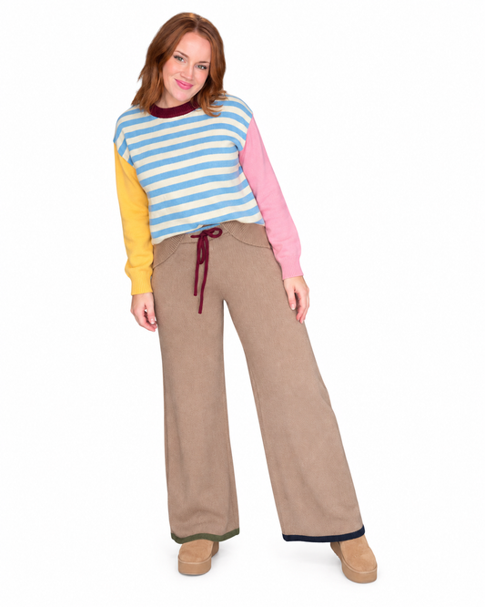 Color Outside the Lines Knit Pants