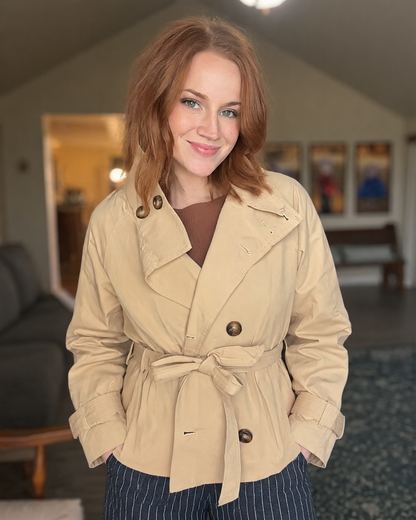 Camden Cropped Trench Jacket