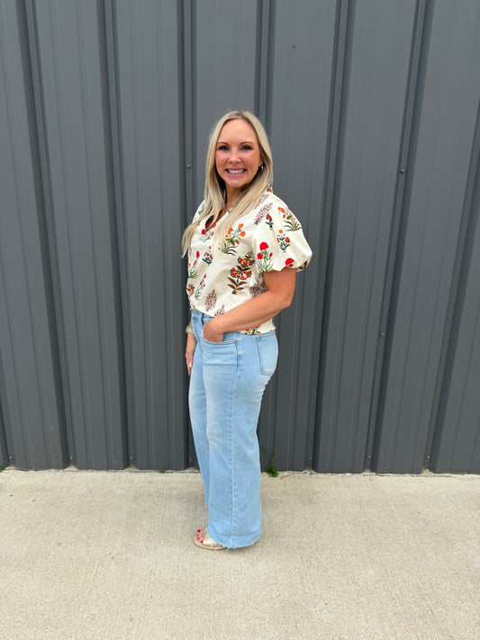 Petal Parade Puff Sleeve Top