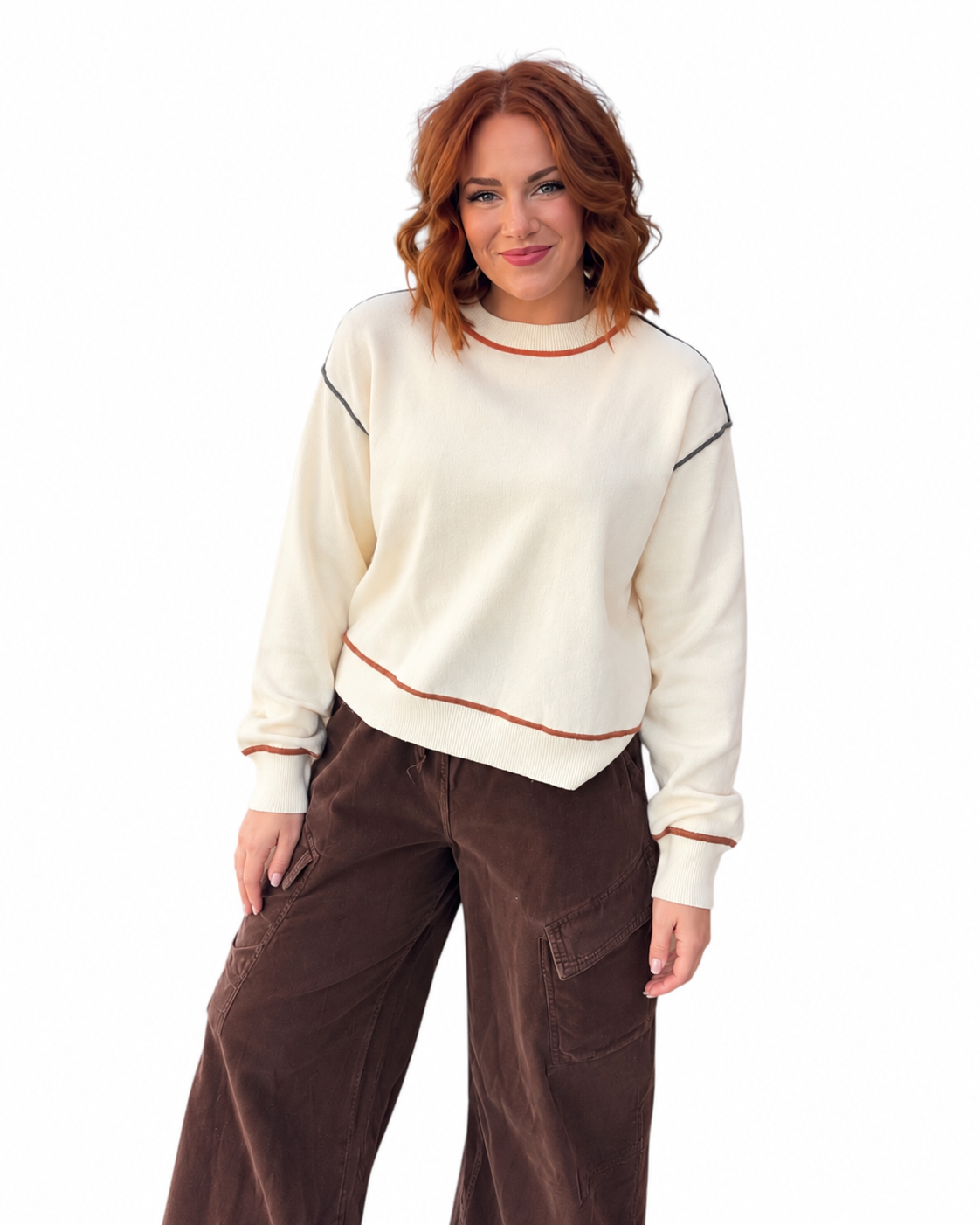 On the Edge Cream Sweater