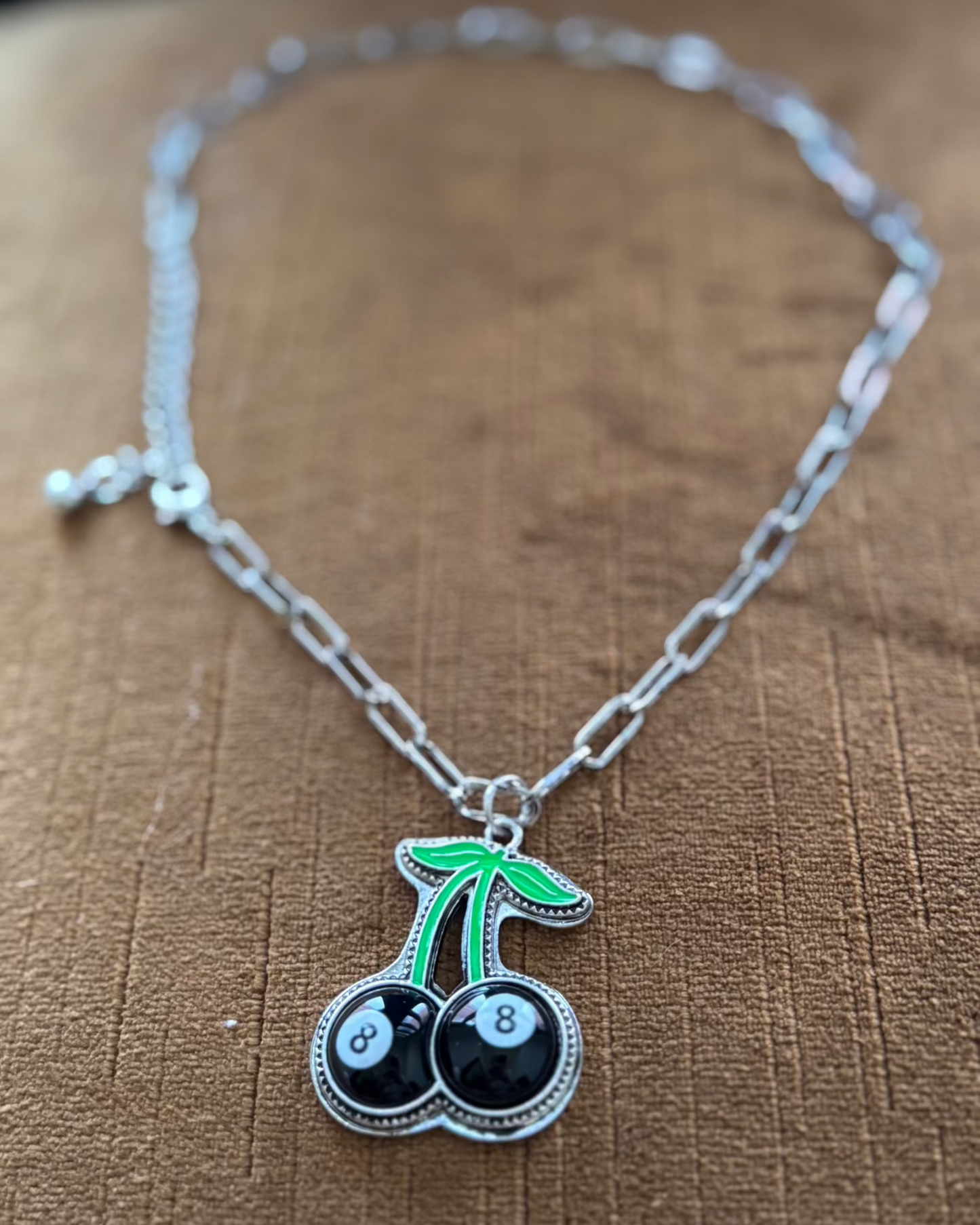 Cherry 8 Ball Necklace