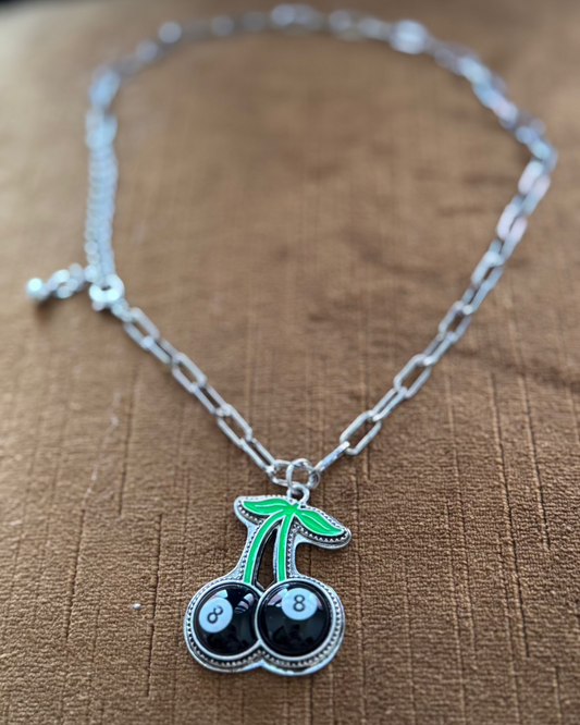 Cherry 8 Ball Necklace