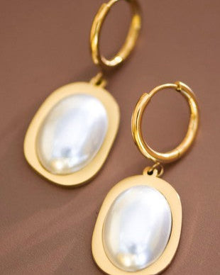 Golden Girl Pearl Drop Earrings
