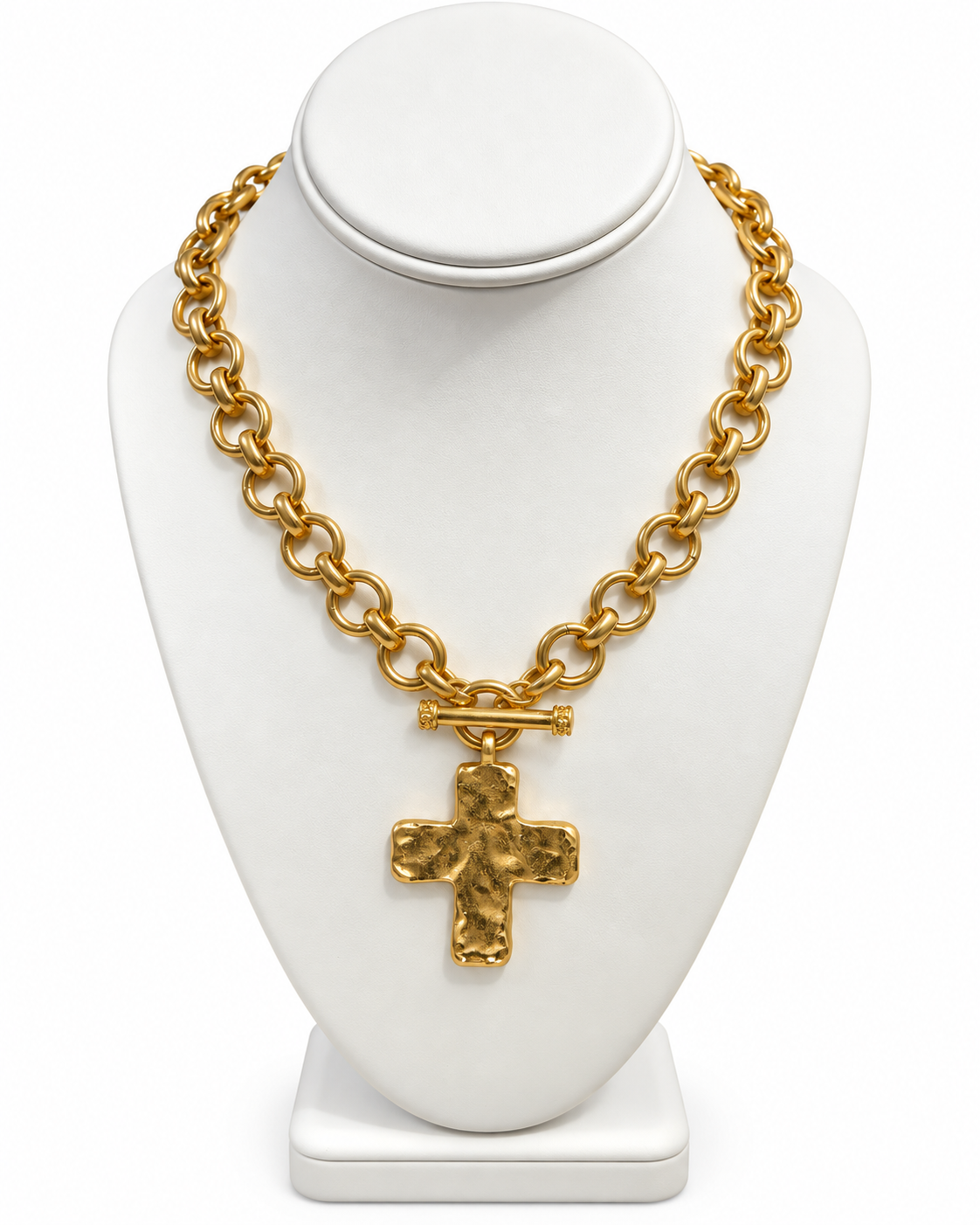 Gold Standard Cross Necklace