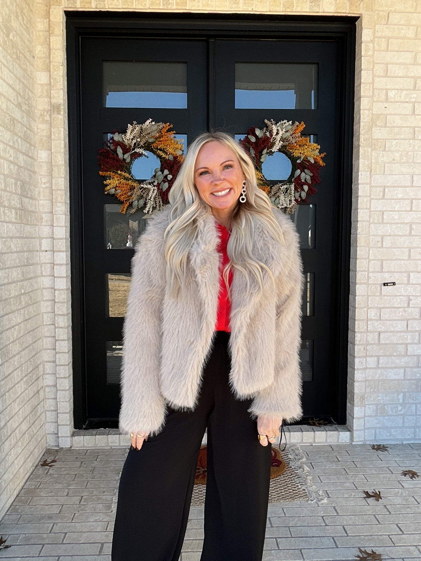 Luxe Loft Faux Fur Jacket - Taupe