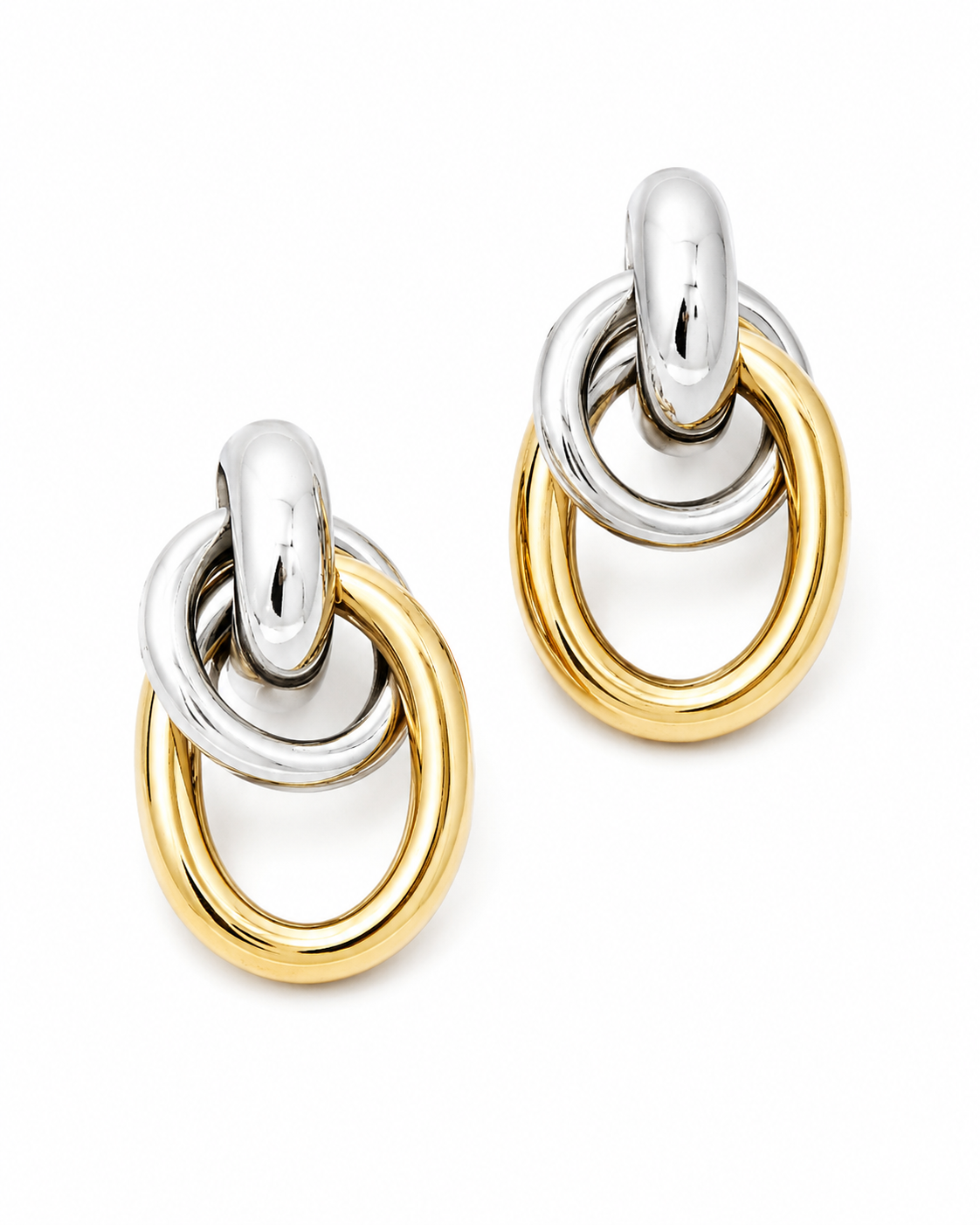 Linked Mixed Drop Earrings
