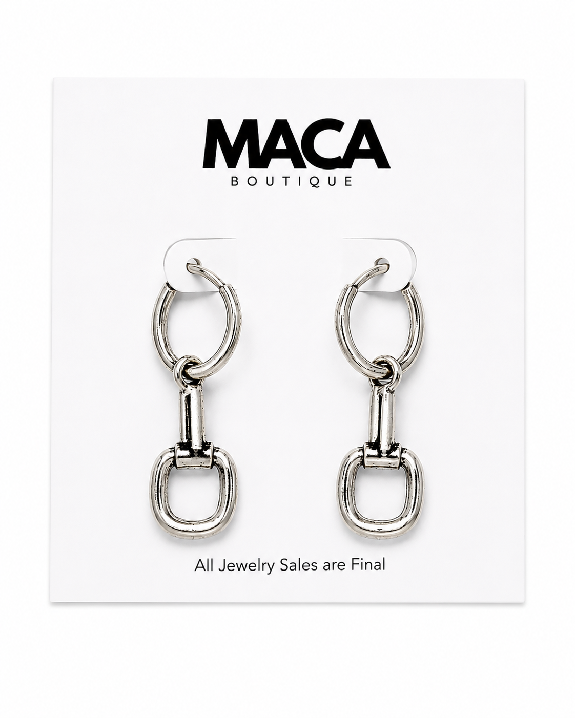 Stirrup Chain Drop Earrings