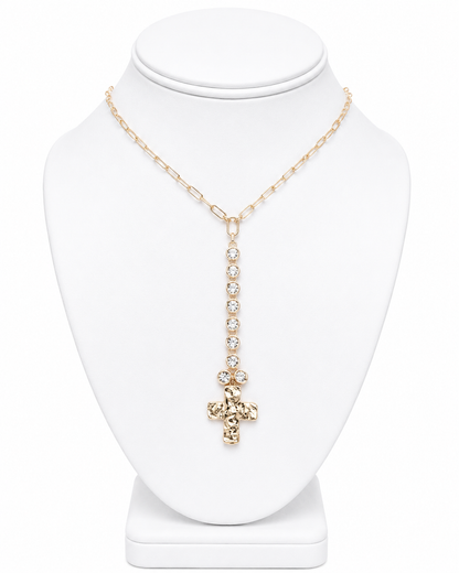 Golden Tide Cross Necklace