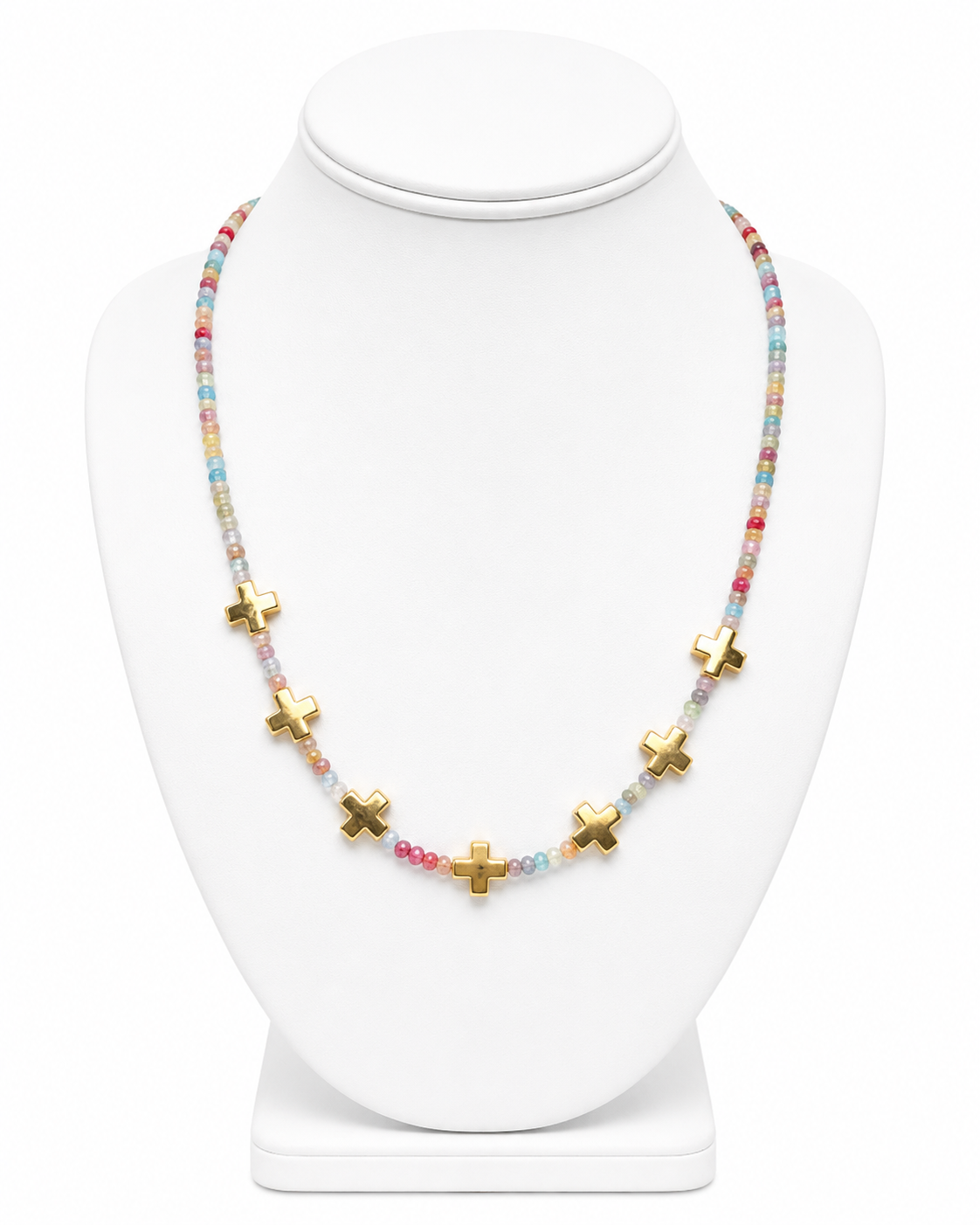 Sunday Faith Beaded Cross Necklace