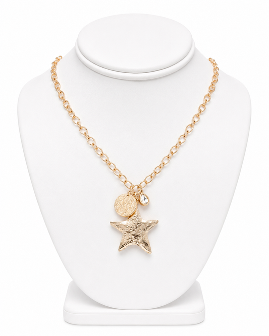 Golden Tide Star Pendant Necklace