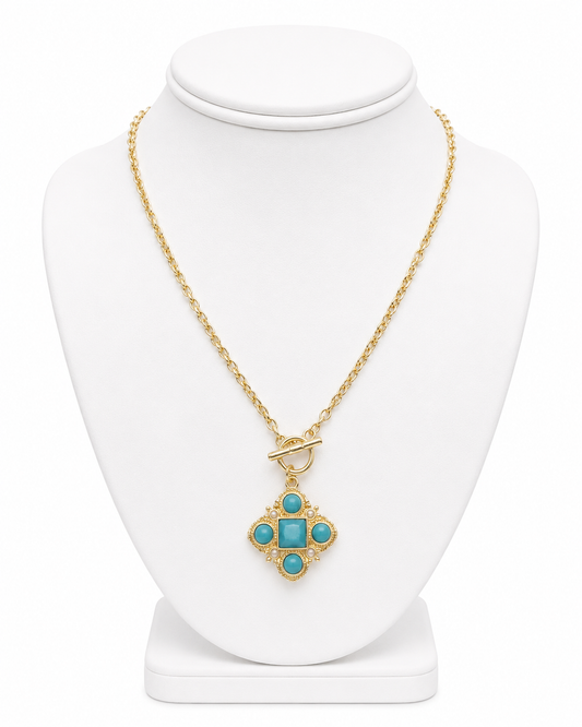 The Maison Turquoise Toggle Necklace