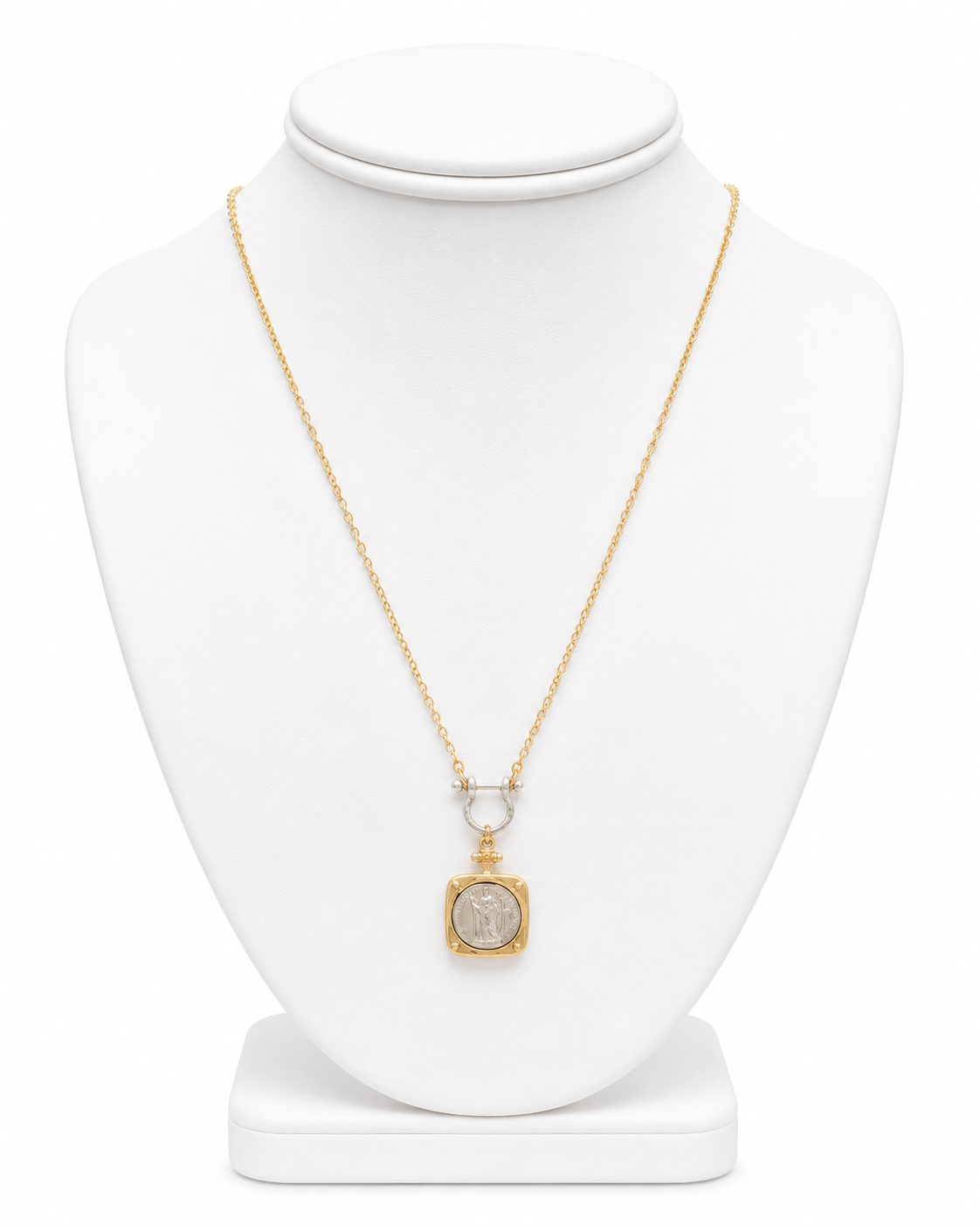 Gilded Frame Medallion Necklace