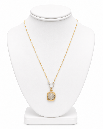 Gilded Frame Medallion Necklace