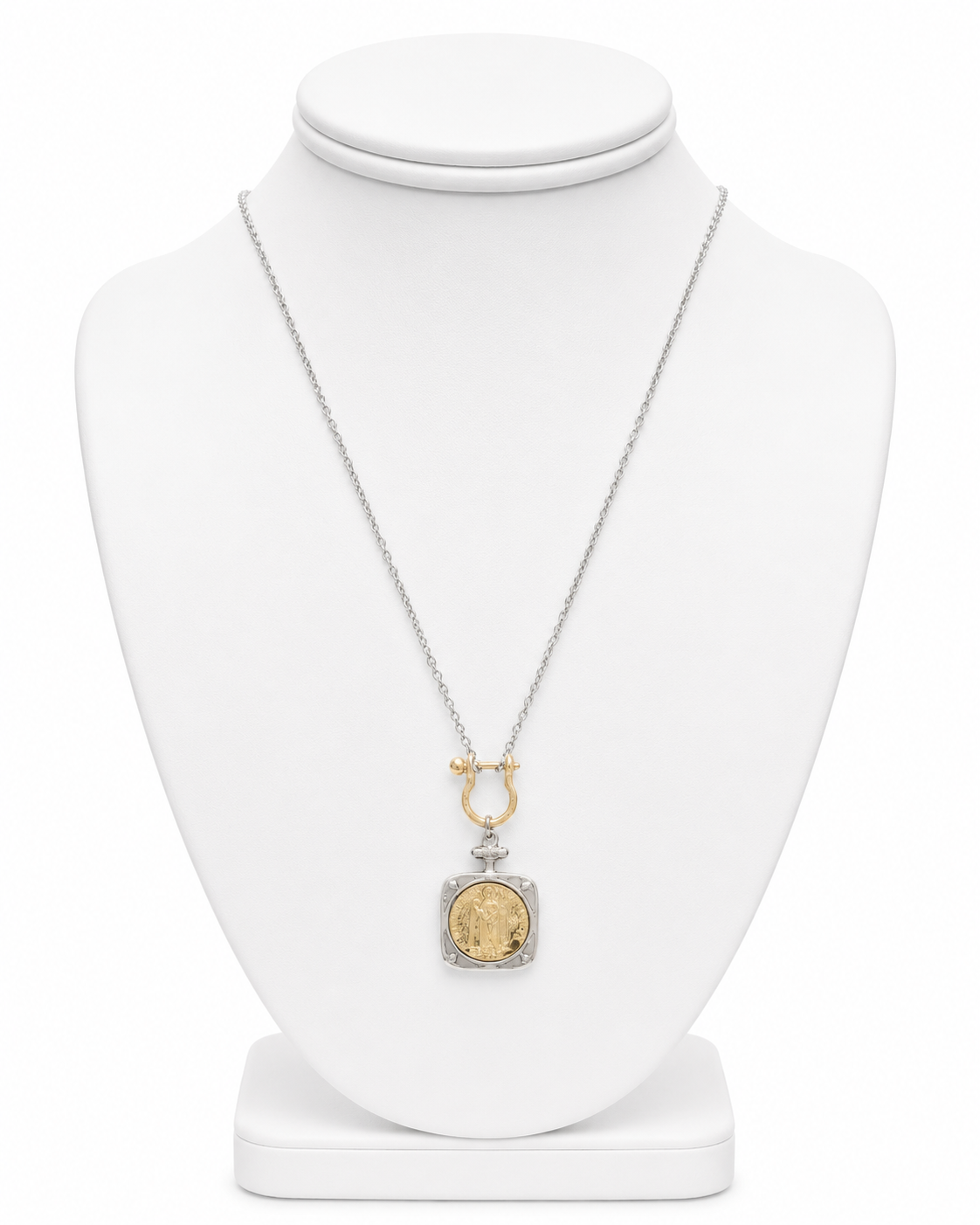 Gilded Frame Medallion Necklace
