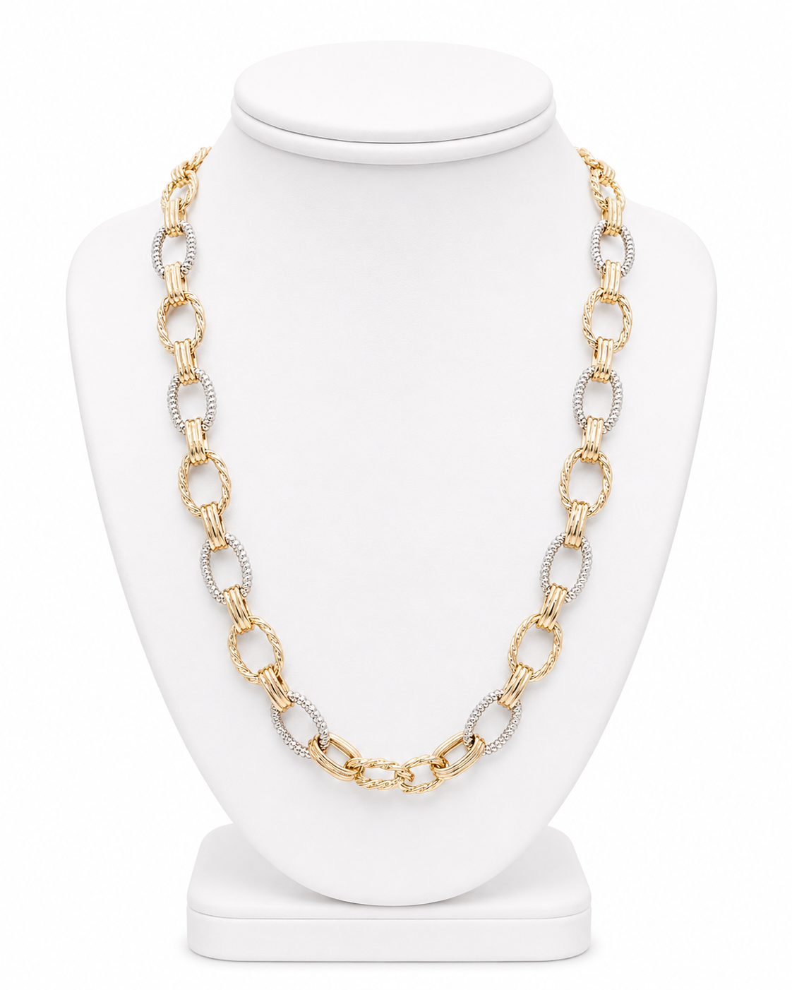 Two-Tone Chain Link Necklace