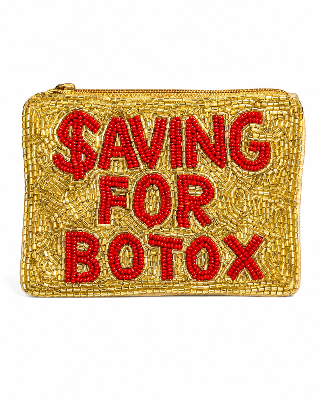 Saving for Botox Beaded Coin Pouch