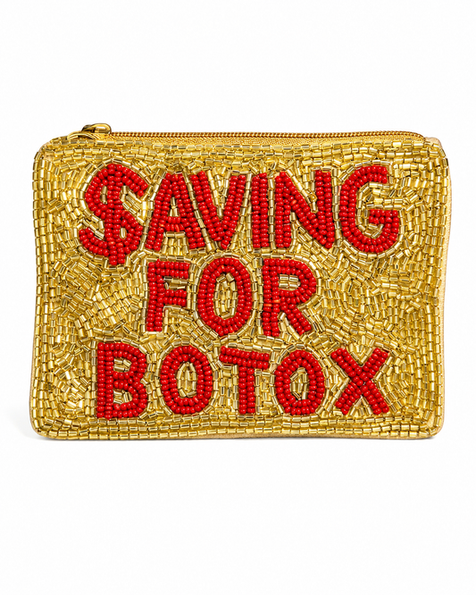 Saving for Botox Beaded Coin Pouch