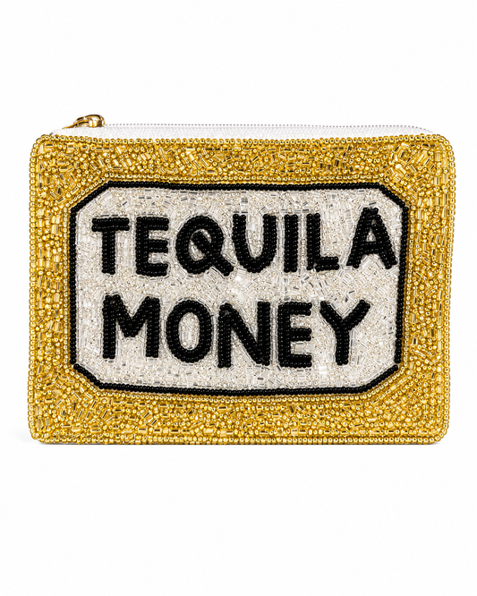 Tequila Money Beaded Coin Pouch