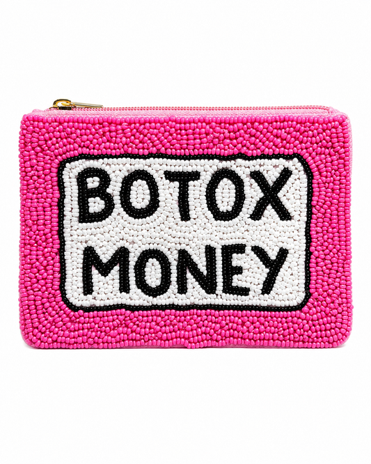 Botox Money Beaded Coin Pouch