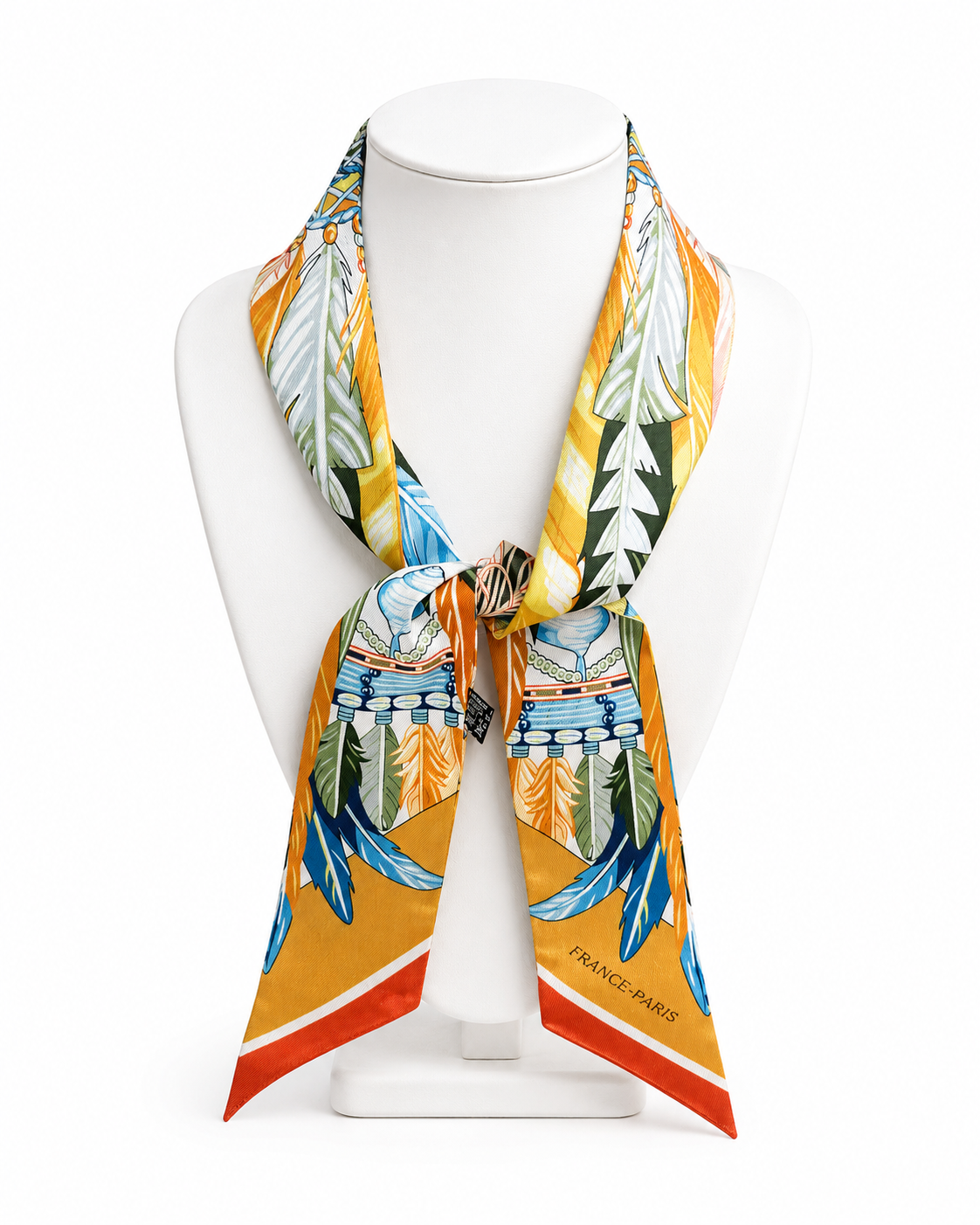 Golden Feather Twilly Scarf