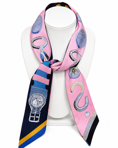Pink Equestrian Twilly Scarf