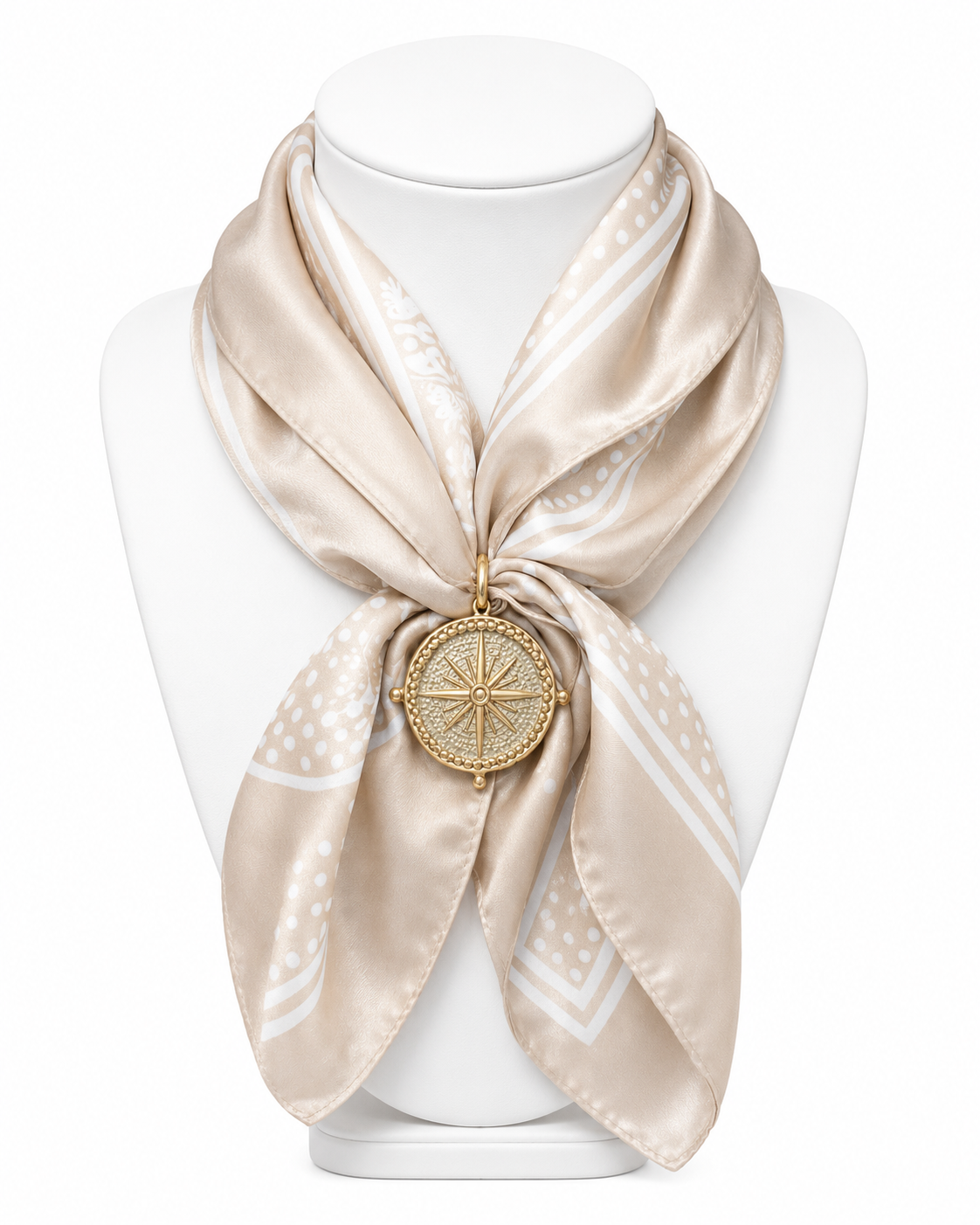 Gold Compass Star Charm