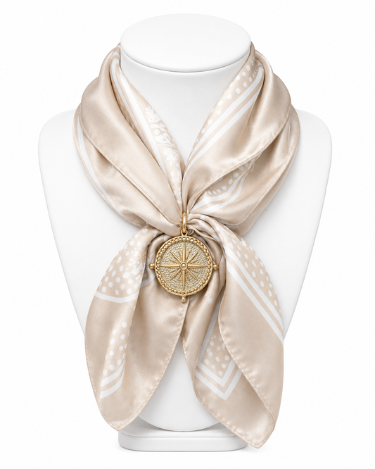 Gold Compass Star Charm