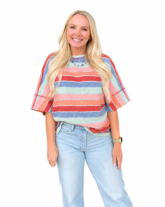Sorbet Stripe Easy Tee