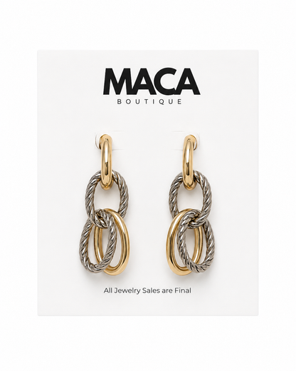 The Layered Link Earrings