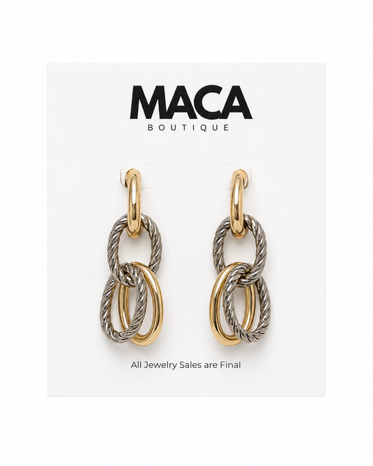 The Layered Link Earrings