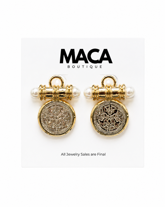 The Heirloom Coin Drop Earrings