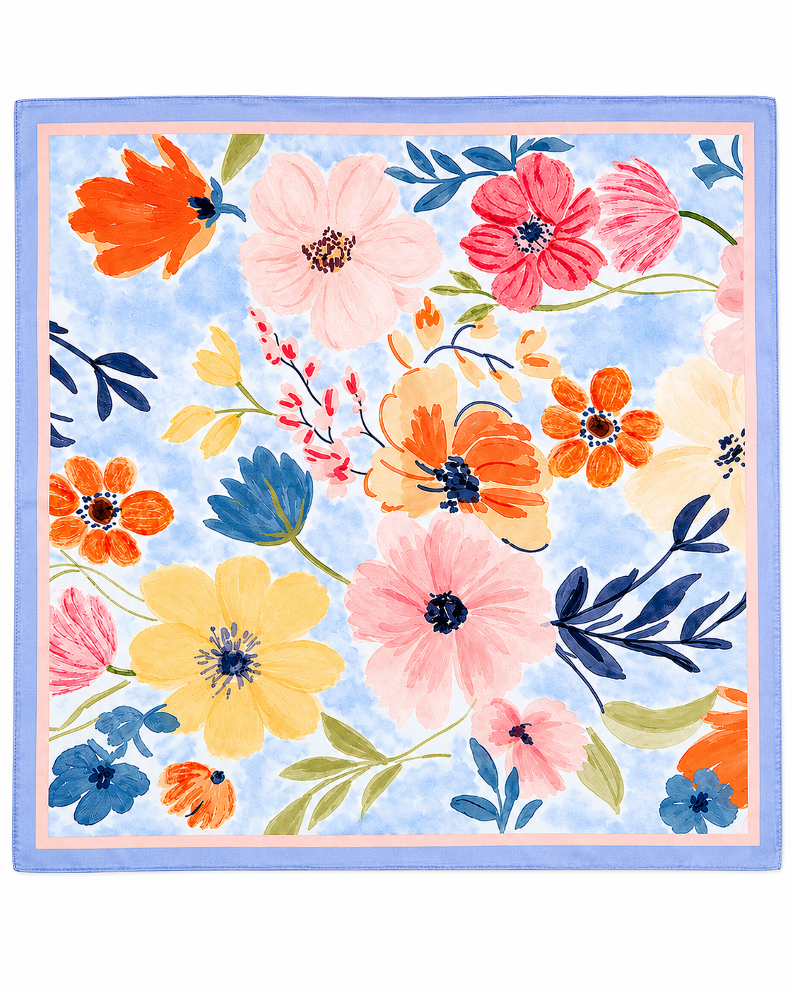 Floral Painting Print Bandana Scarf