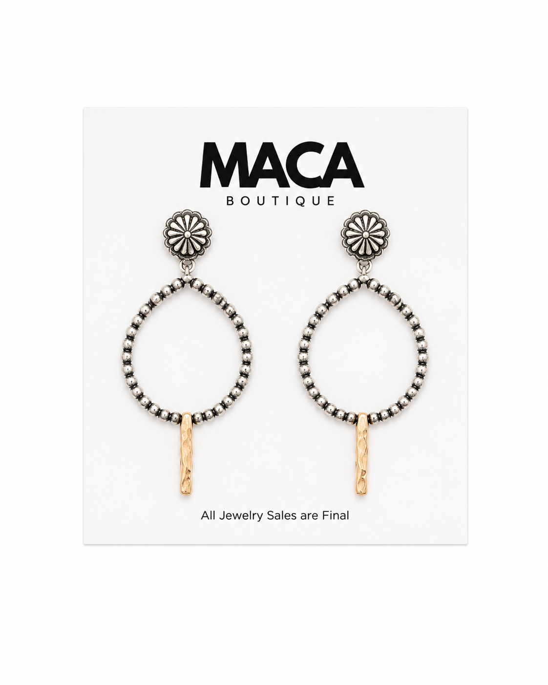 Rodeo Loop Stone Earring