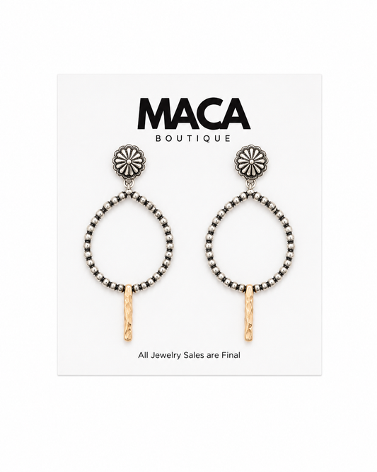 Rodeo Loop Stone Earring