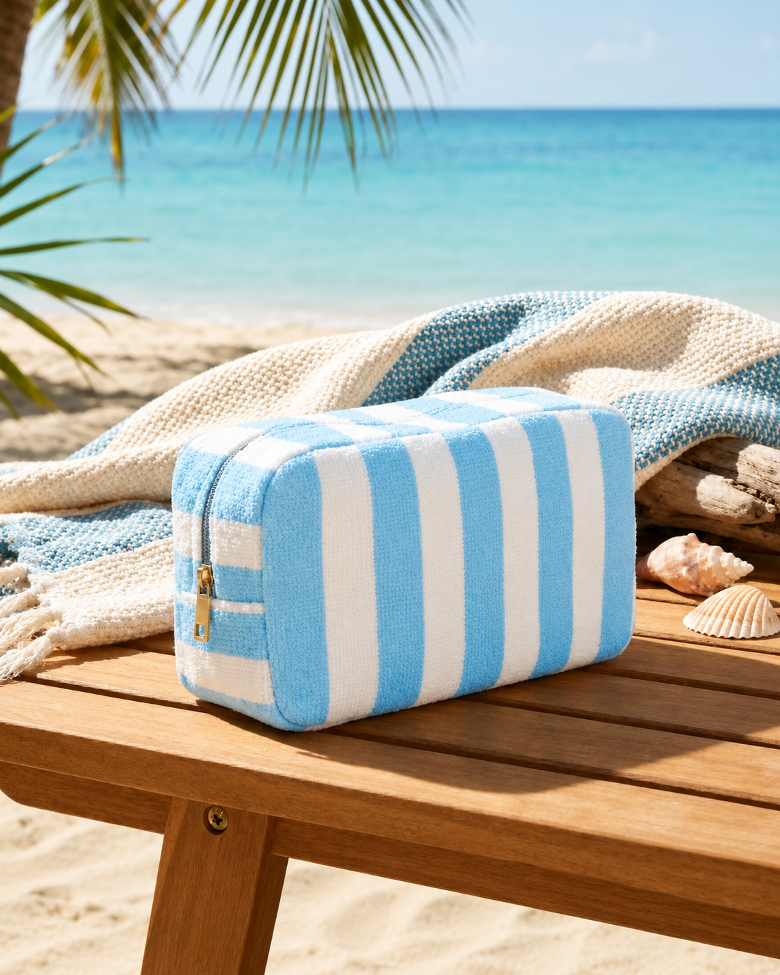Striped Terry Pouch