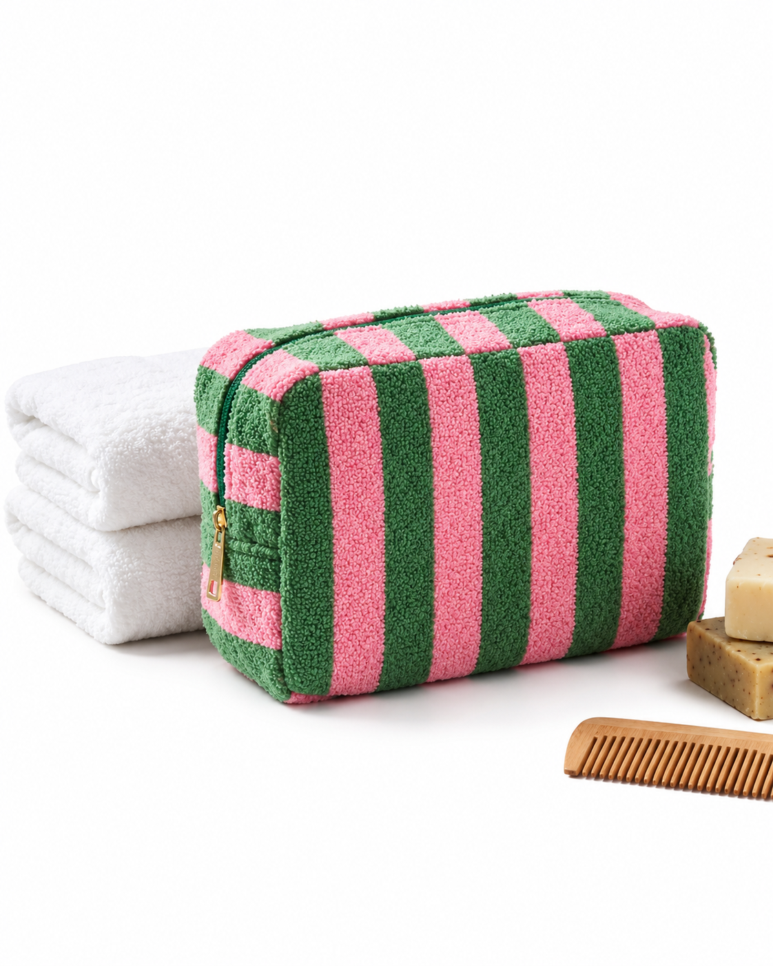 Striped Terry Pouch