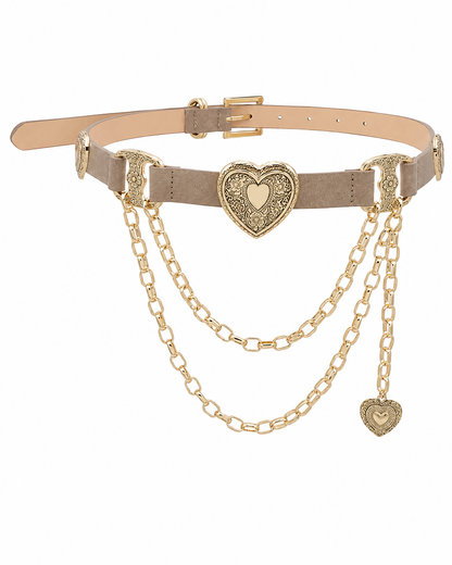 Vintage Heart Charm Belt