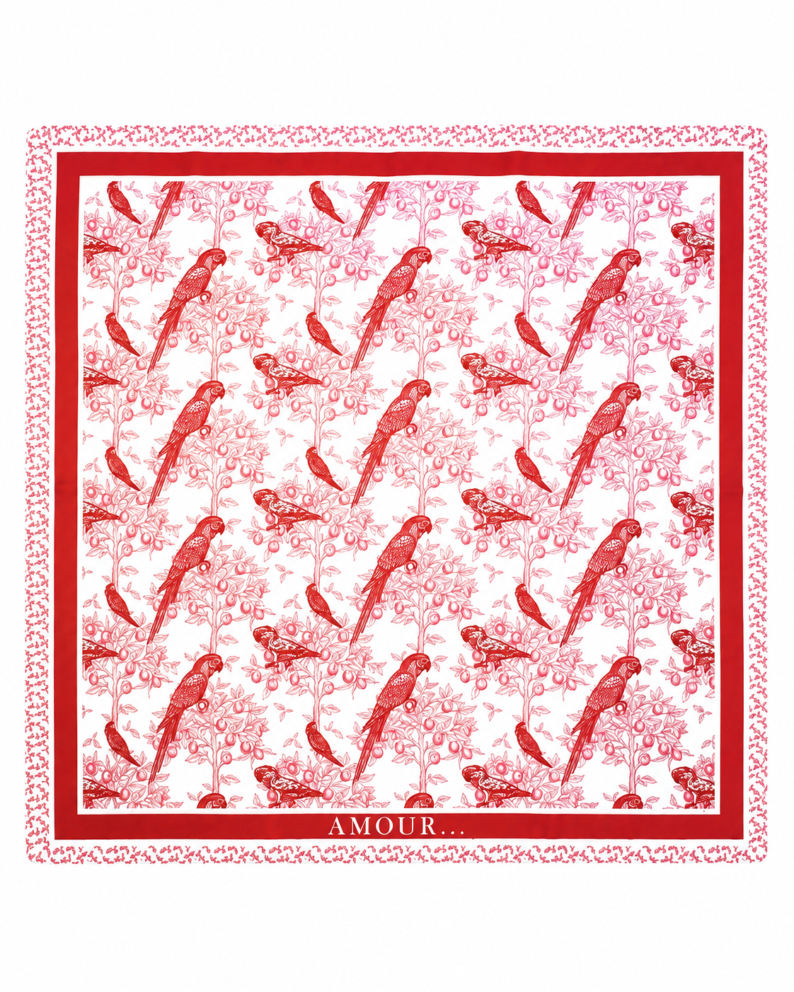 Bird Print Square Scarf