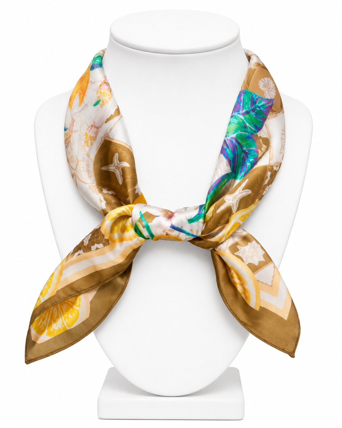 Citrus Mosaic Print Bandana Scarf