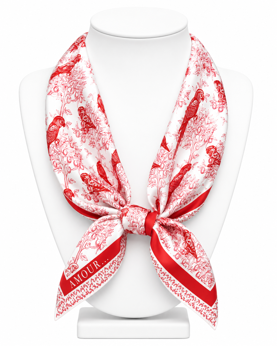 Bird Print Square Scarf