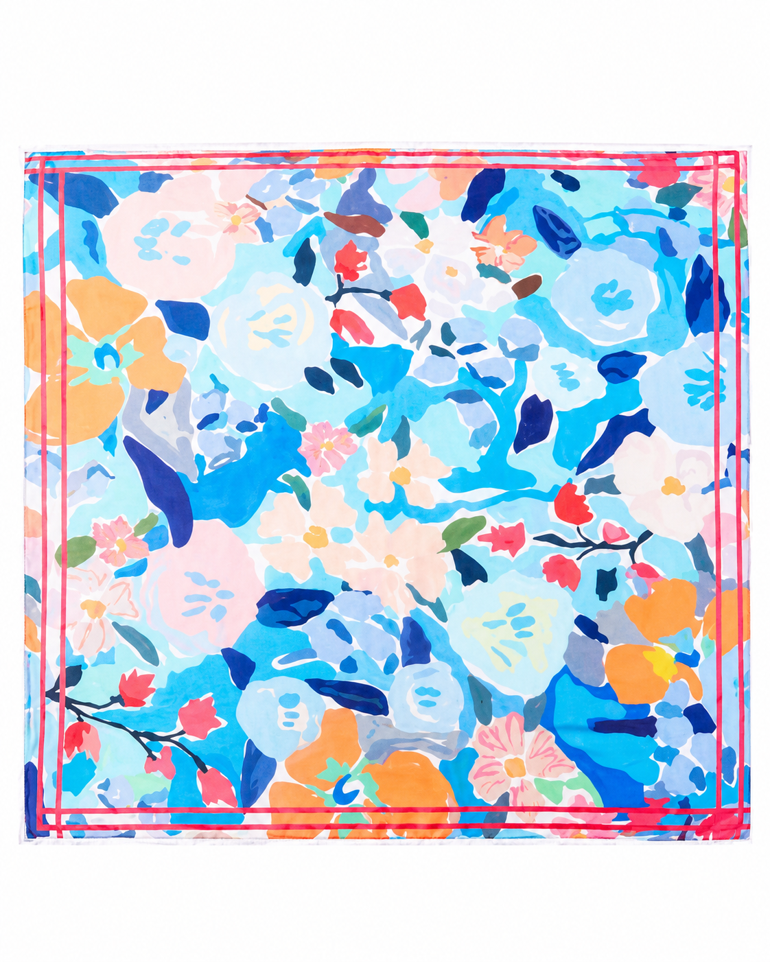 Abstract Garden Print Bandana Scarf