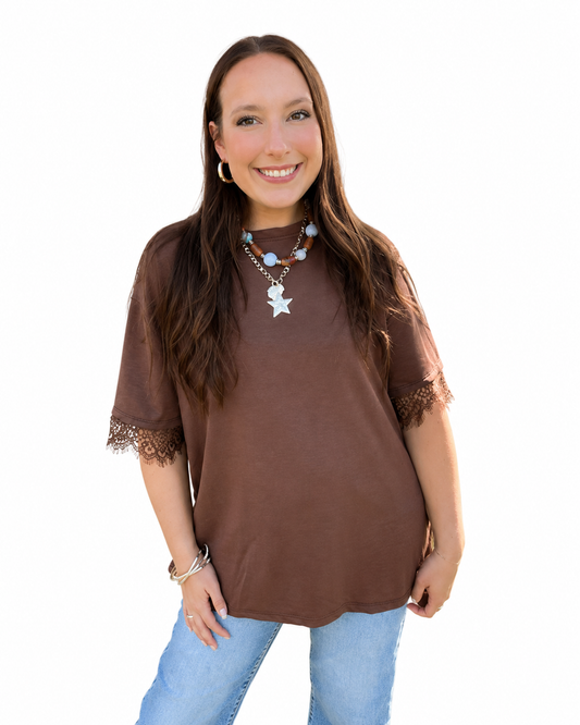 Open Back Lace Tee