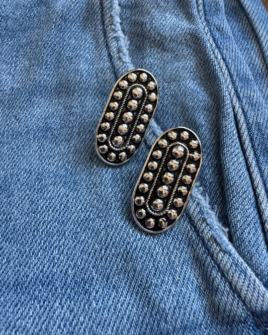 Beaded stud earrings