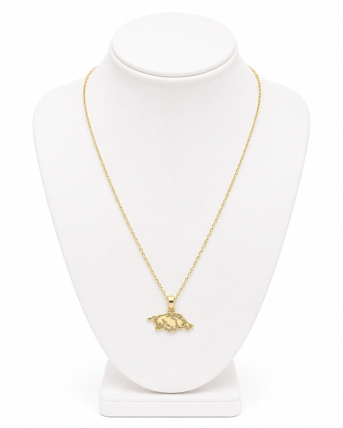 Arkansas Razorbacks 24K Gold Plated Delicate Necklace