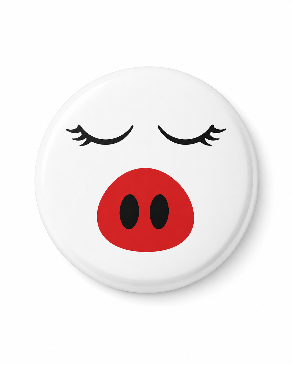 Pig Lashes Button Pin