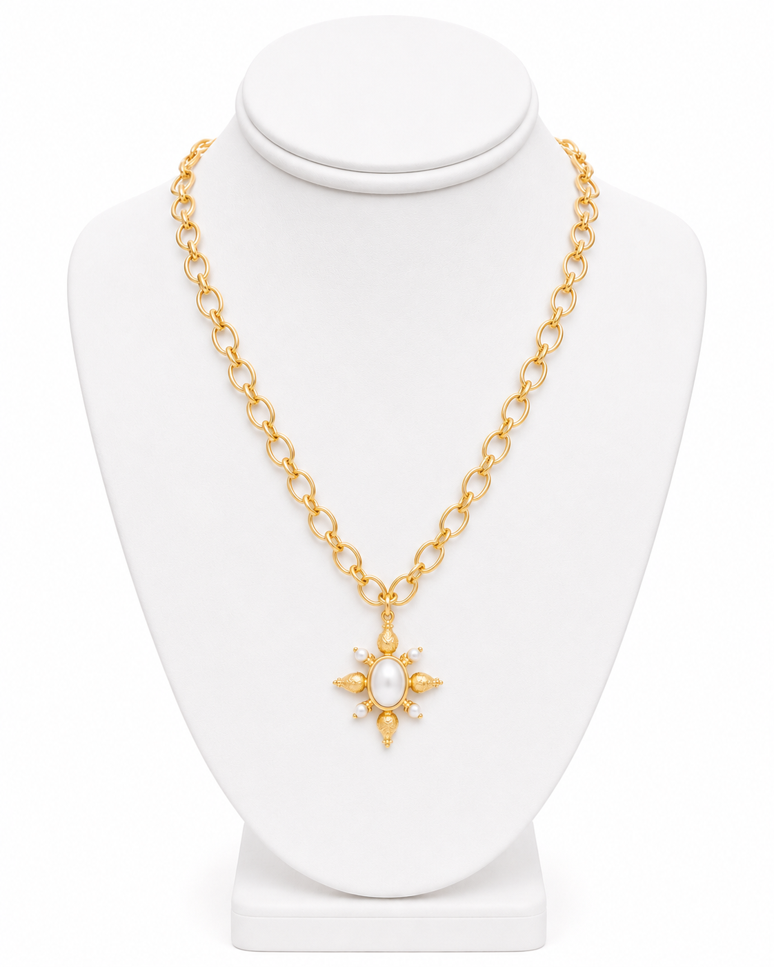 Sunburst Pearl Necklace