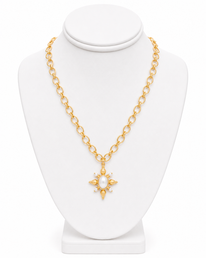 Sunburst Pearl Necklace