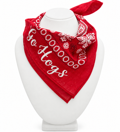 Go Hogs Embroidered Bandana