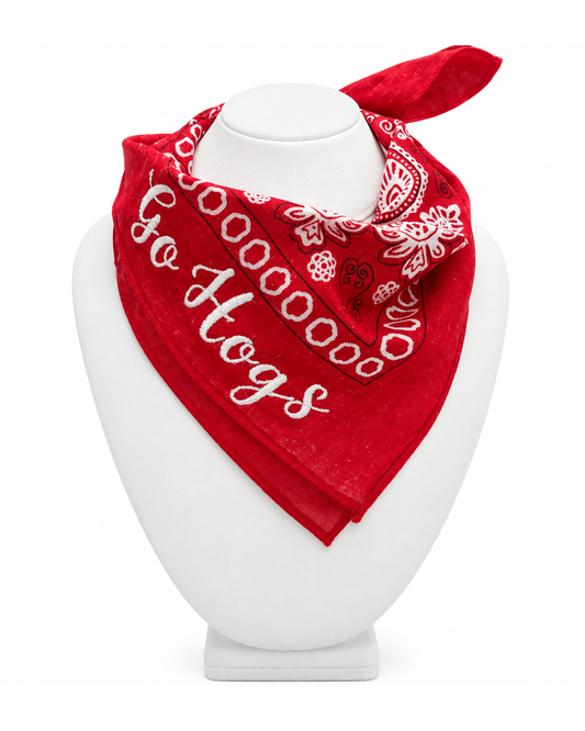 Go Hogs Embroidered Bandana