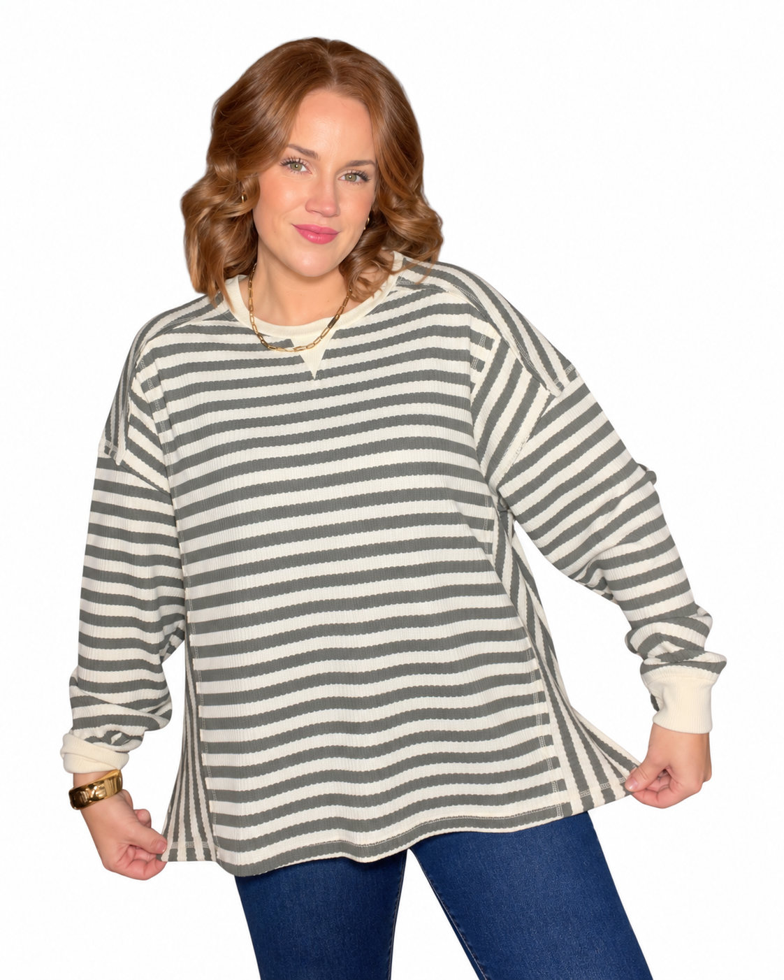 Ellis Stripe Waffle Knit